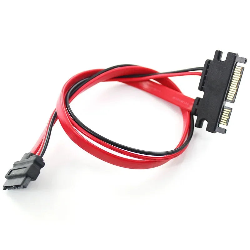 2psc Computer SATA Cable 7+6P To 7+15P Two-way Mutual Conversion Data Transfer Cable High-speed Hard Disk Cable Qme