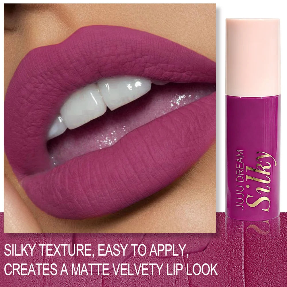 Soft Matte Lipstick Pink Nude Lip Waterproof Long Lasting Formula Qme