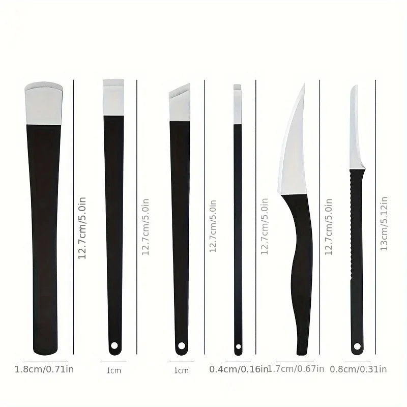Stainless Steel Foot Care Sharp Exfoliating Knife Smooth Scraper Qme 6pcs
