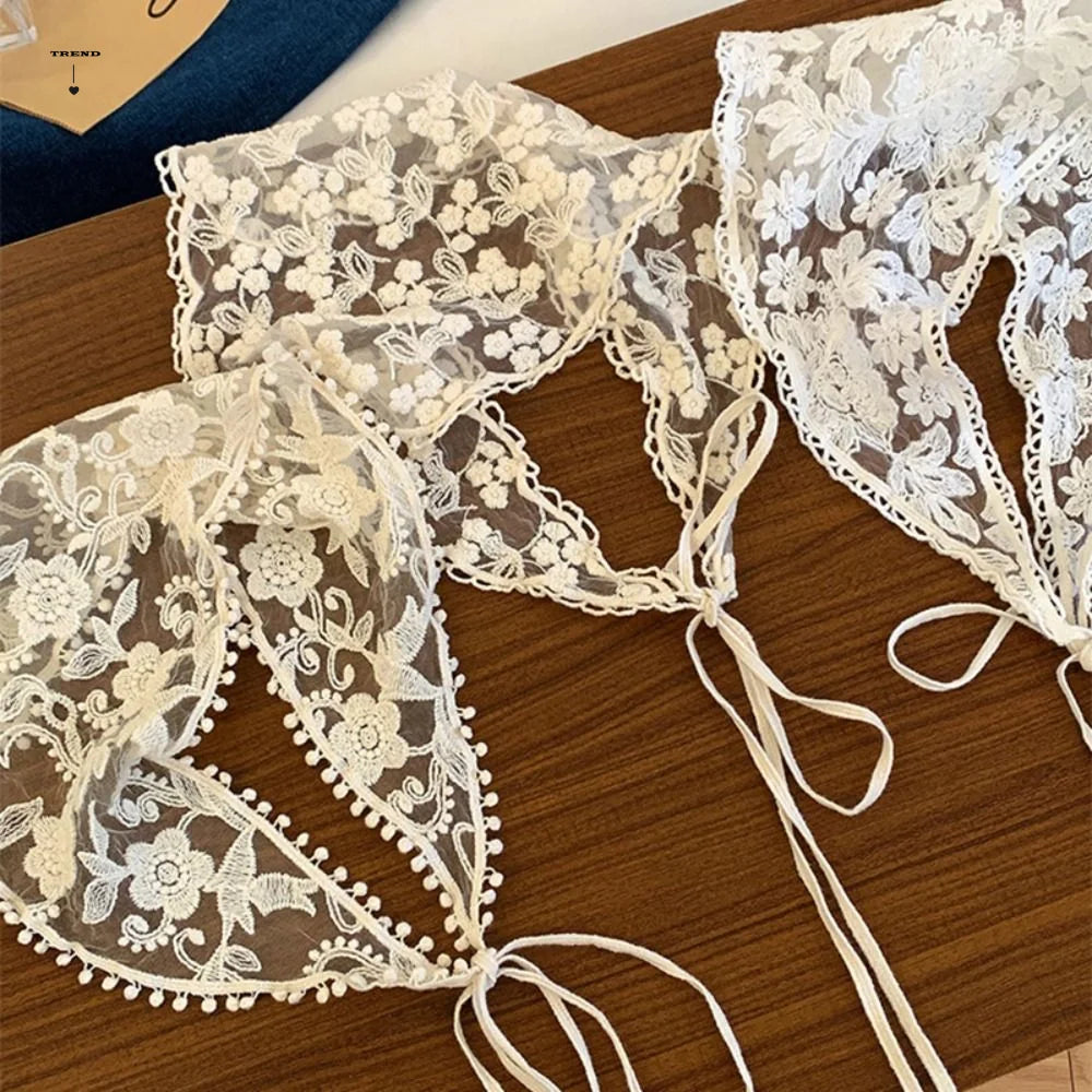 Cute Countryside Style Triangle Bandana Wraps Turban Lace Hair Scarf Hair Band Hair Accessories Triangle Scarf Girls Qme