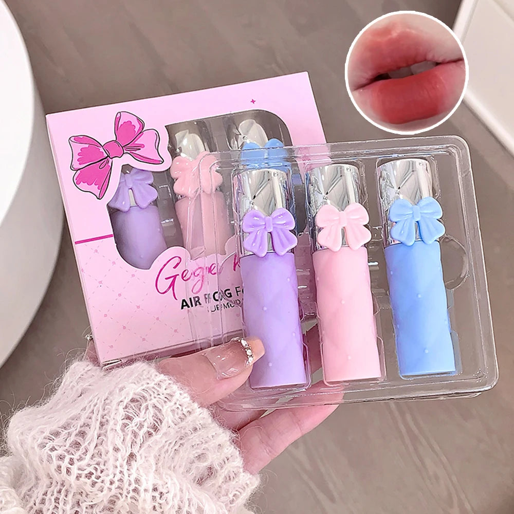 Gege Bear Air Matte Lip Mud Glaze Three Box Qme