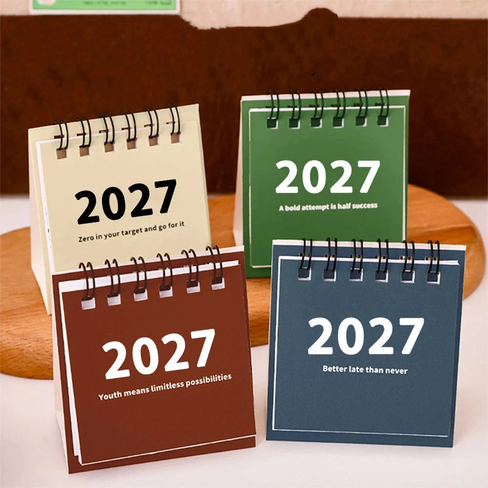 2027 Mini Travel Desk Calendar Portable Pocket Monthly Agenda Home Qme