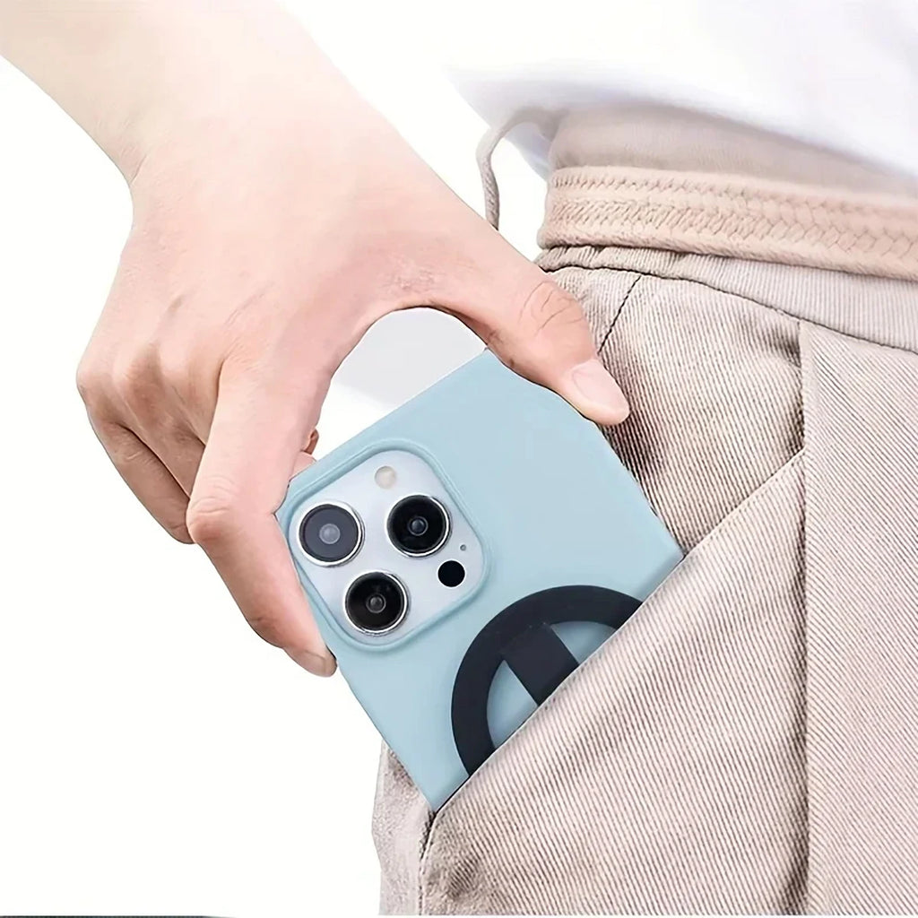 1 Silicone Solid Simple Magnetic Ring Buckle Universal Phone Holder Qme
