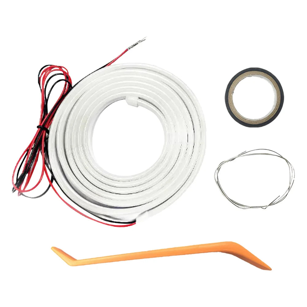 LED Car Trunk Light Strip Multifunction Car Trunk Ambient Lighting Strip Atmosphere Light Strip for Sedan SUV Hatchback Pickup Qme 2M White