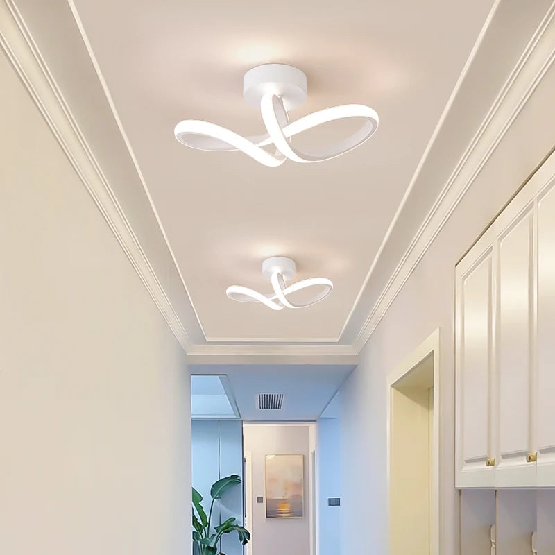 LED Aisle Ceiling Lights Modern Chandelier Three Colors Lamp Minimalist Lamps For Bedroom Light Surface Installation Dining Room Qme