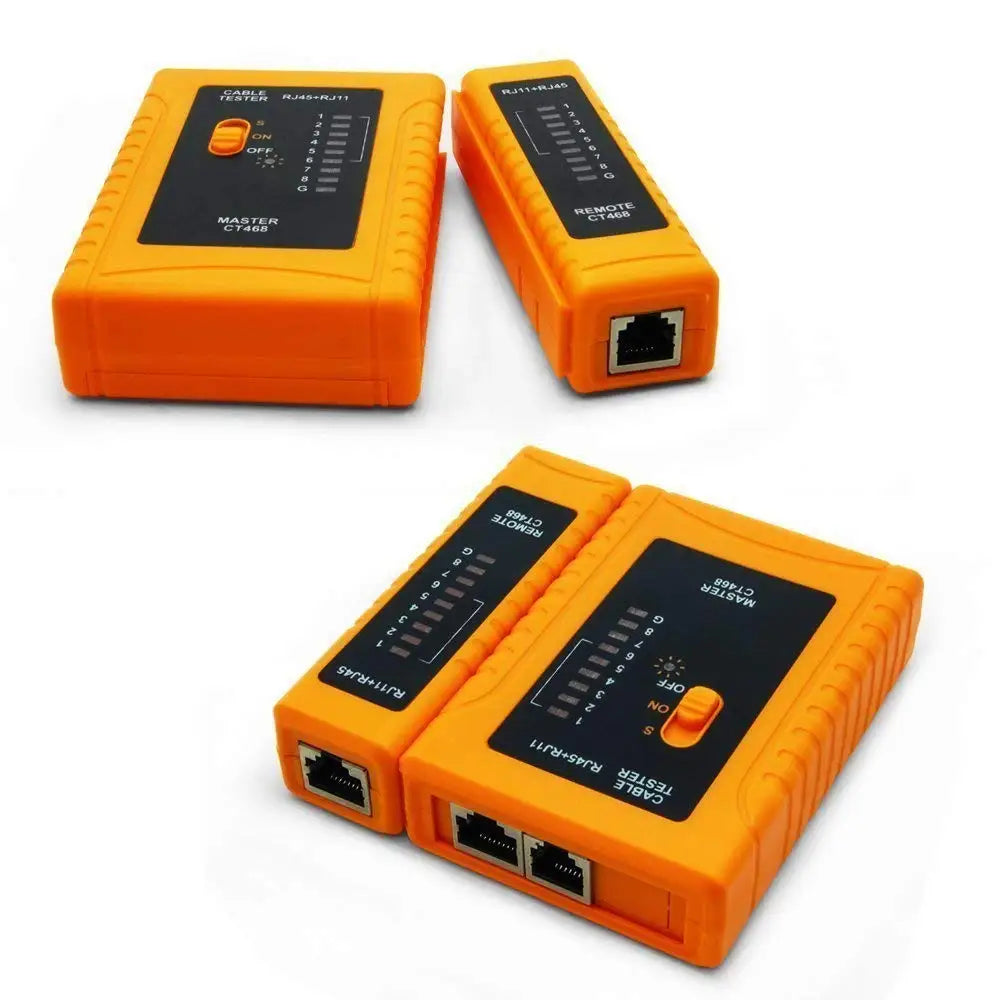 RJ45 Network Cable Tester for Lan Phone RJ45/RJ11/RJ12/CAT5/CAT6/CAT7 UTP Wire Test Tool Qme