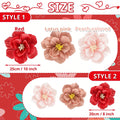 Colorful Three-dimensional Crepe Paper Flowers Wedding Celebration Qme pink