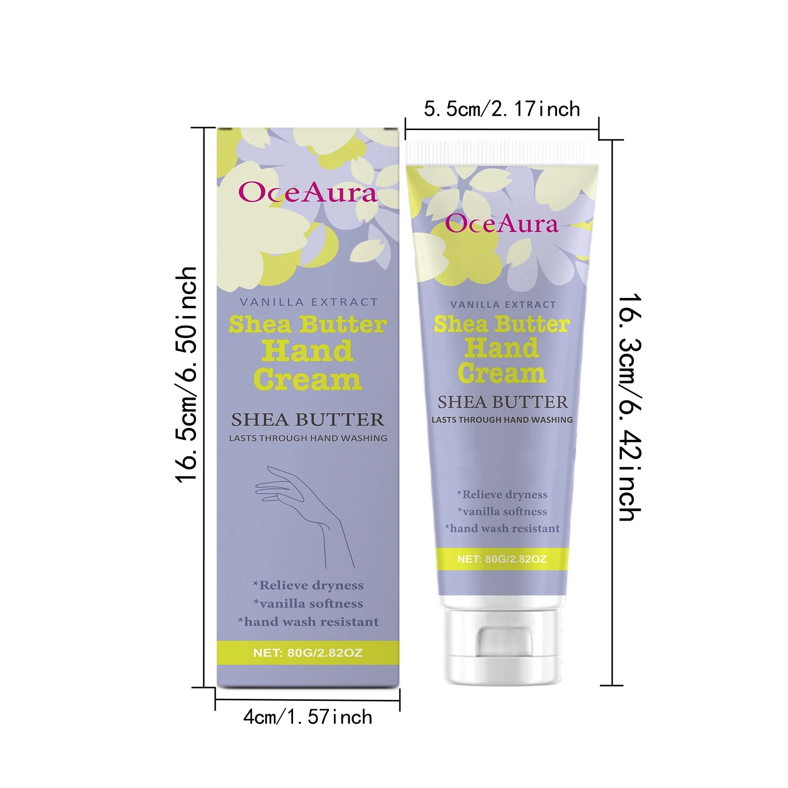 Shea Butter Hand Cream Nourishing Care Deep Hydration Anti Cracking Fast Absorbing Non-Greasy Winter Moisturizing Hand Cream Qme