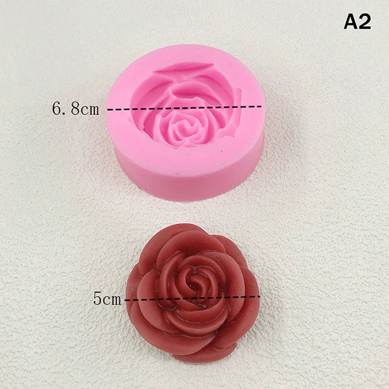3D Beautiful Roses Silicone Mold DIY Chocolate Cake Fondant Wedding Qme A2