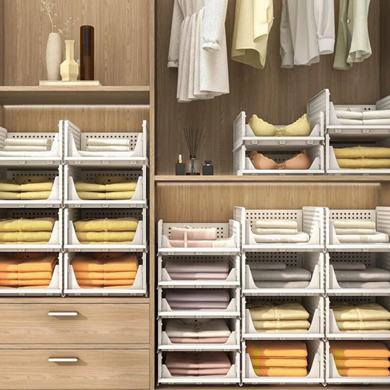 High-capacity Foldable Plastic Storage Box Household Stackable Drawer Qme