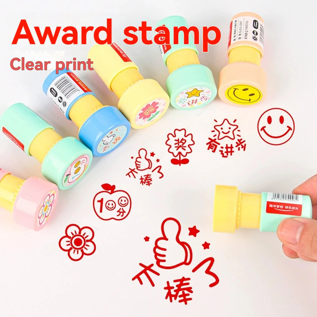 6Pcs Teacher Stamp Set,Self-Inking Motivational Classroom Stamper for Grading,Encouraging Rating Stamp,for Reward Supplies Qme