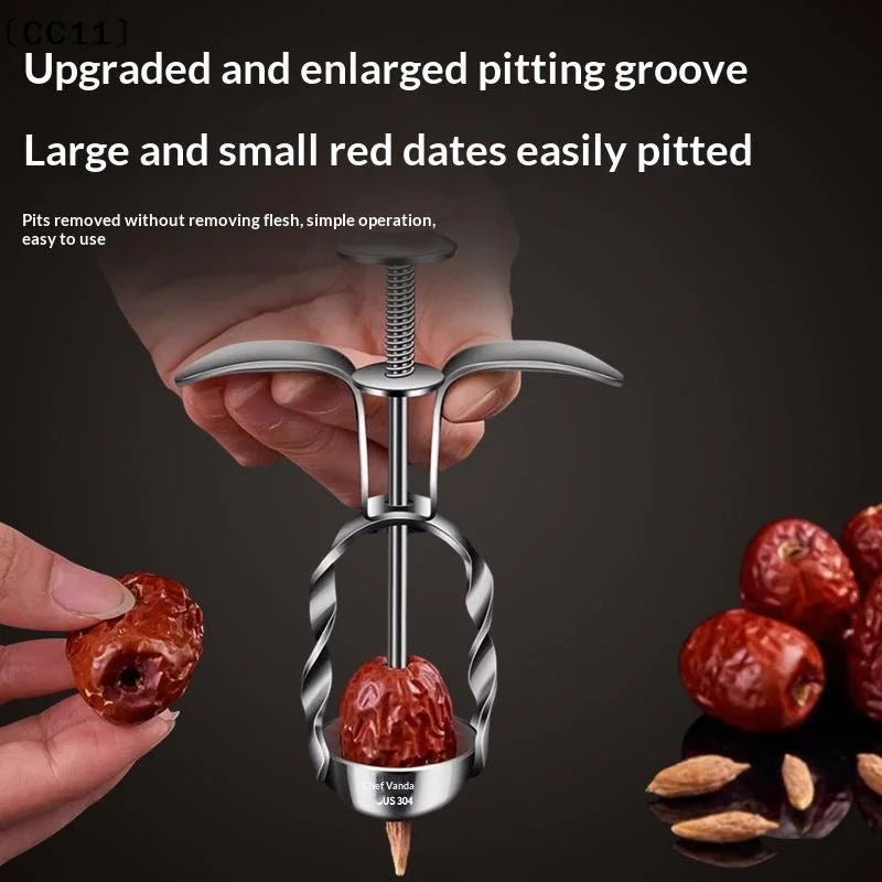 Stainless Steel Red Date Pitter Jujube Corer Cherry Olive Fruit Qme