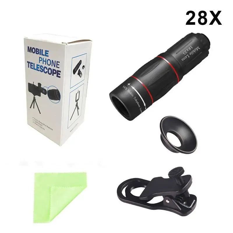 18 28 36X Telephoto Mobile Phone Lens HD High-power Monocular Qme A2