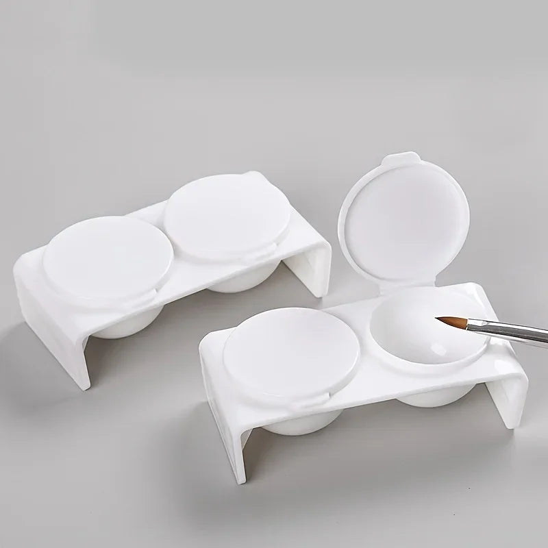 Plastic Cup for Washing Brushes And Pens, Featuring a Double Hole Design And a Double Cover for Art Painting Supplies Qme