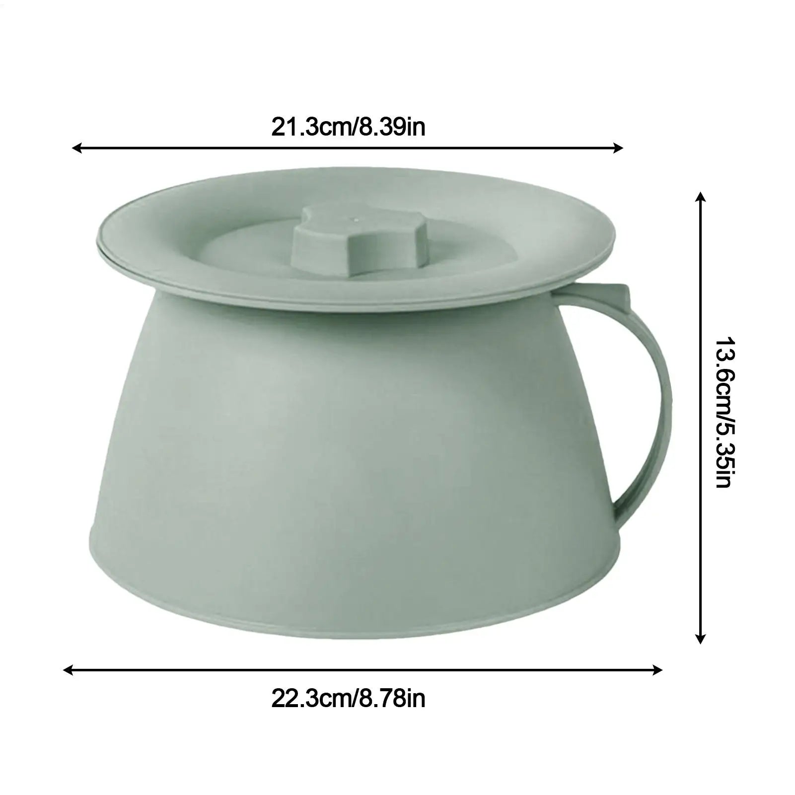 Chamber Pot 1.5L Portable Urine Potty With Lid And Handle Bedpans Potty for Wife Son Husband Friends Daughter Women Teens Family Qme