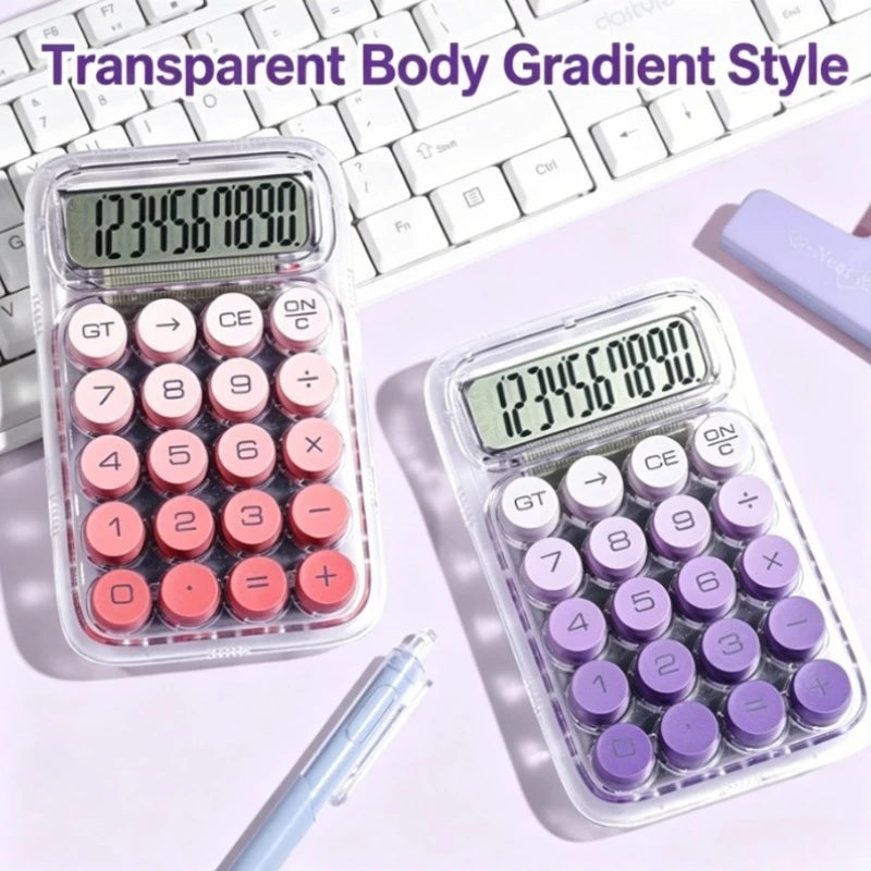 Calculator Office Commercial Transparent Dopamine Gradient Color Computer Cute High Appearance Level Calculator Qme