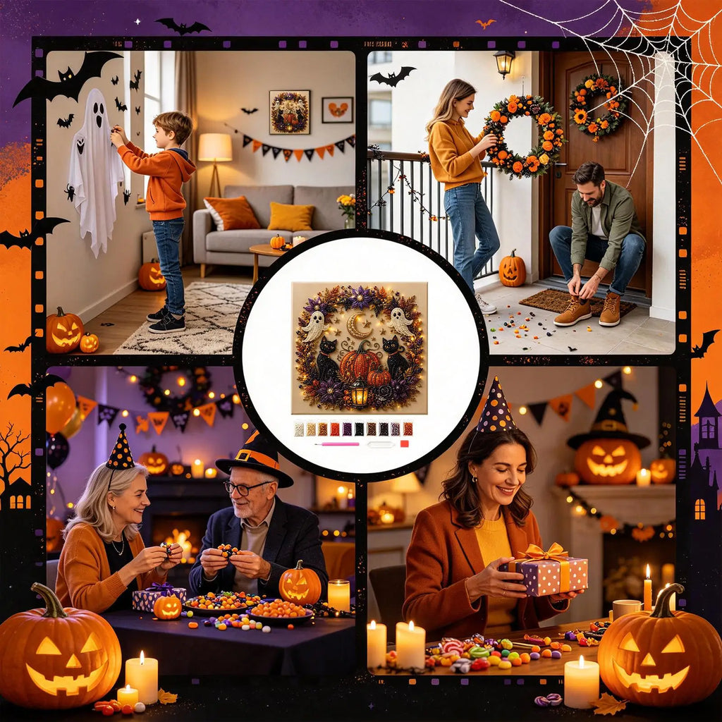 Pearl Art Cute Spooky Home Decor Crafts Halloween Ghost DIY Office Qme