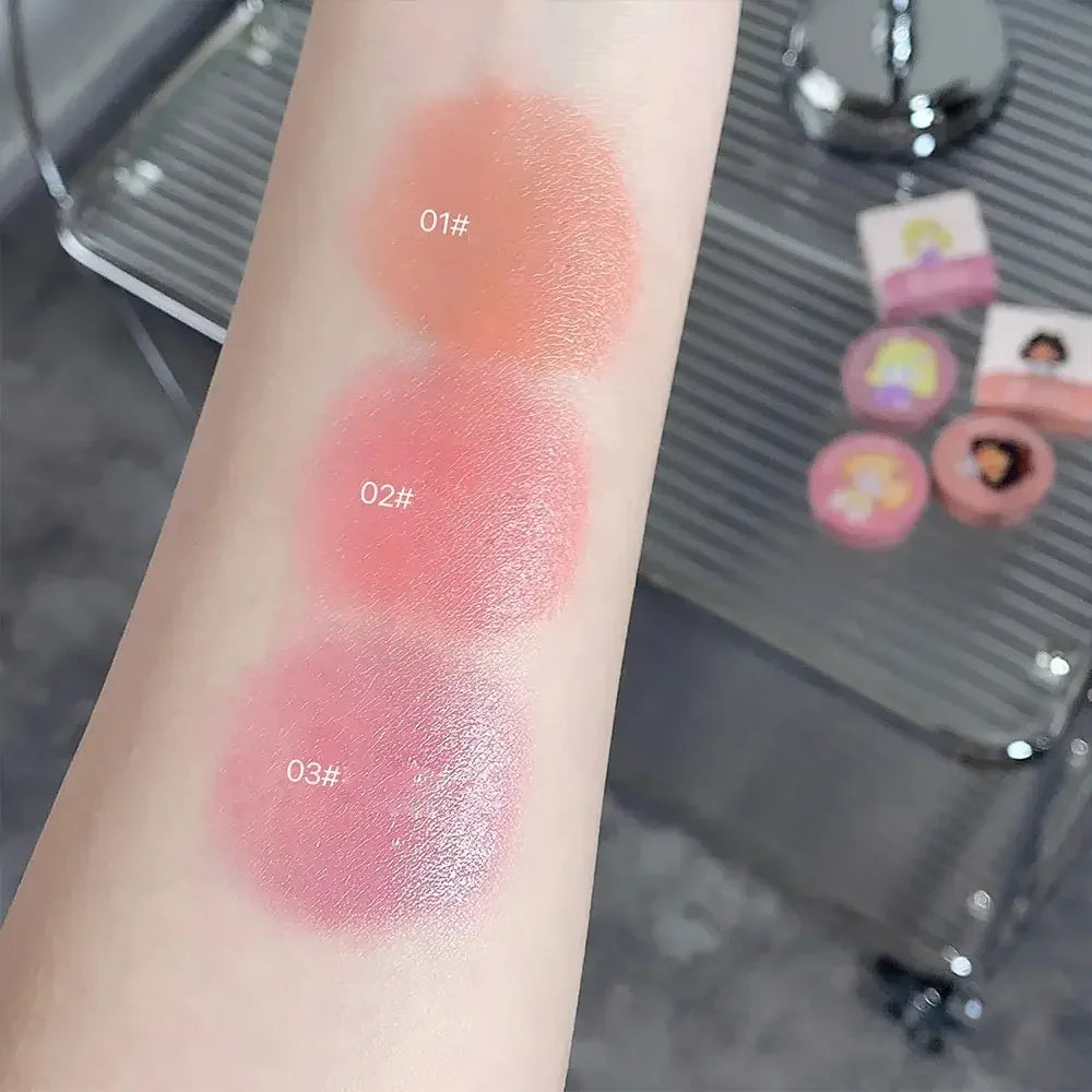 Cushion Blush Blendable Shade Powder Puff Whitening Without Sticking Qme