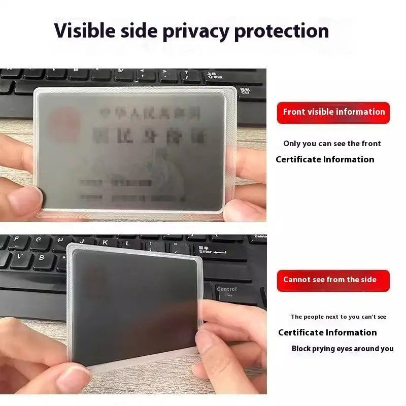 Anti-demag Anti-peep Card Holder Double-sided ID Protective Cover Qme Default Title