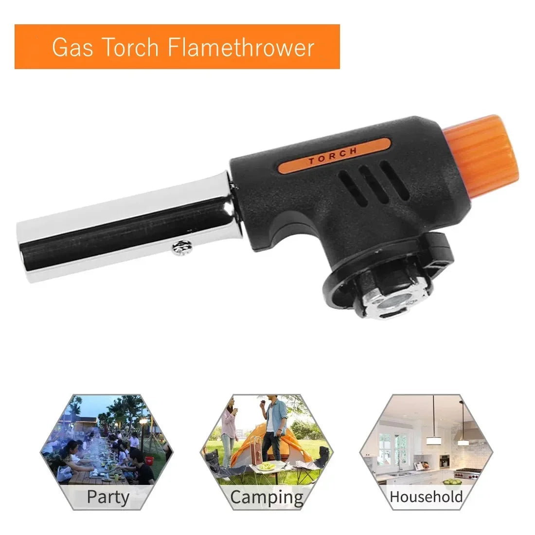 Automatic Ignition Baking Welding Tool Gas Torch Flamethrower Butane Qme