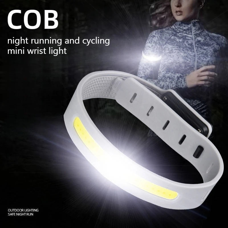 COB Night Running Cycling Flashlight Strong Light Outdoor Charging Qme