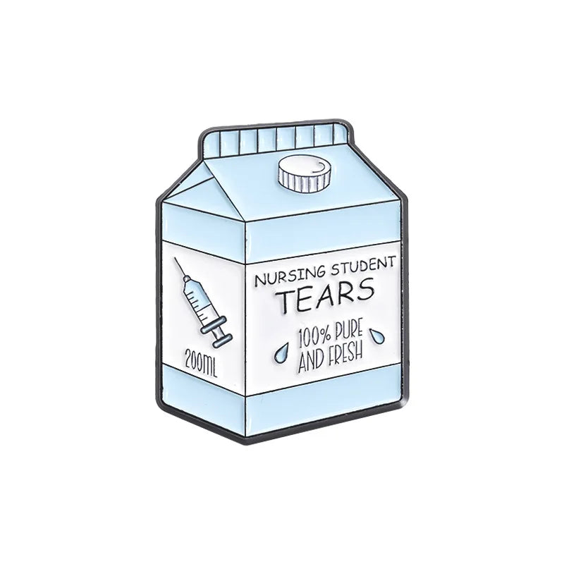 Nursing Chemistry Math CS Enamel Pins Business Student Tears Container Brooches Backpack Decoration Lapel Badge Jewelry Gifts Qme style 1