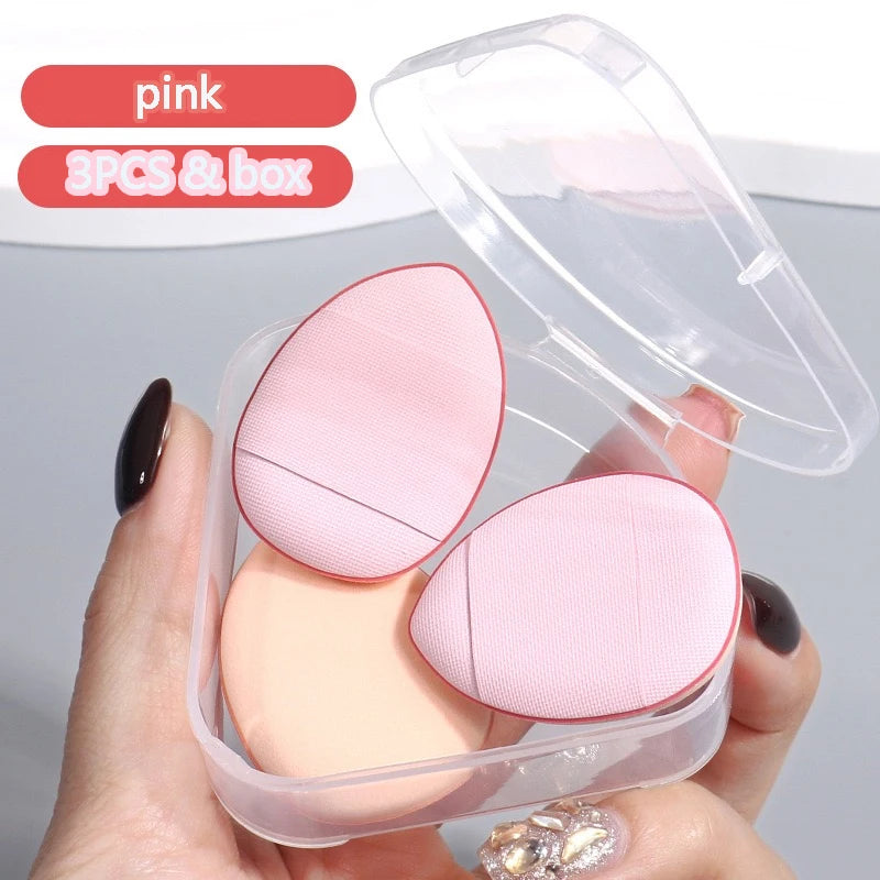 3-pack Mini Triangular Cushion Sponges Storage Box Suitable Both Wet Qme pink