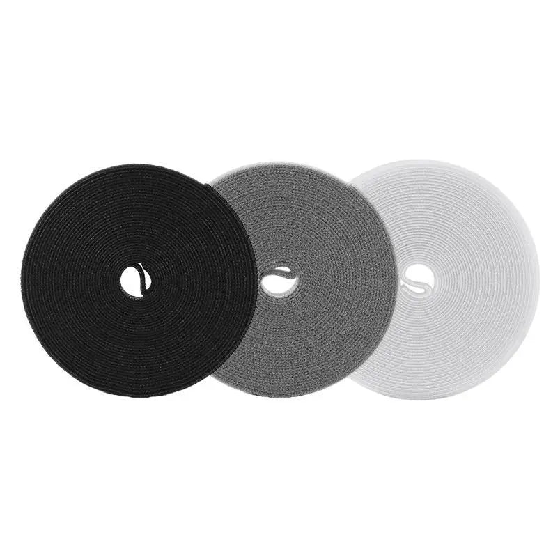 10pcs 1.2cmx5m Data cable storage velcro cable tie cable management home computer cable bundle fixing strap self-adhesive Qme