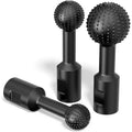 A02F-Ball Gouge Attachments-Sphere Rotary Burr Set(3-PC), 5/8-11 Threads For 4-1/2" 5" Angle Grinder, For Wood Hollowing Qme Default Title