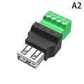 USB 2 0 Connector Plug Adapter Jack Shield Type-a 4-Pin Male Female Qme female