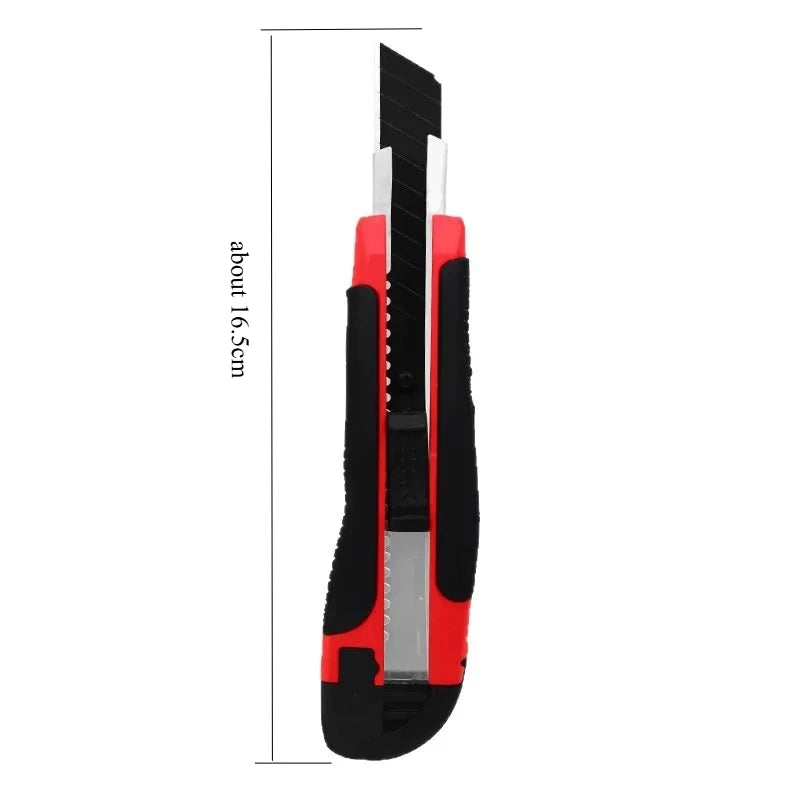 Wrapped Utility Knife Black Snap-off Blade Anti-slip Auto Lock Cutter Knife For Office Carton Leather Cutting Craft Tools Qme
