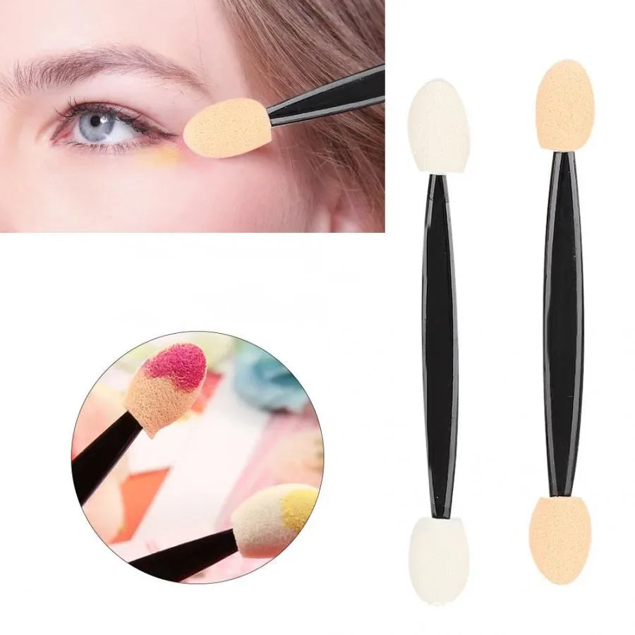 10/30/50/200/500/1000pcs Double Ended Sponge Nail Art Powder Brush Multifunctional Eyeshadow Brush Portable Makeup Manicure Tool Qme