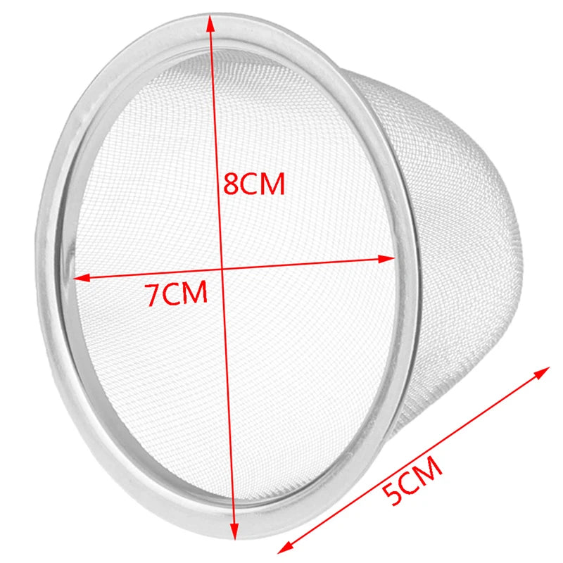 1pcsDiameter 5- Reusable Stainless Steel Mesh Tea Infuser Strainer Qme Outer diameter 8CM