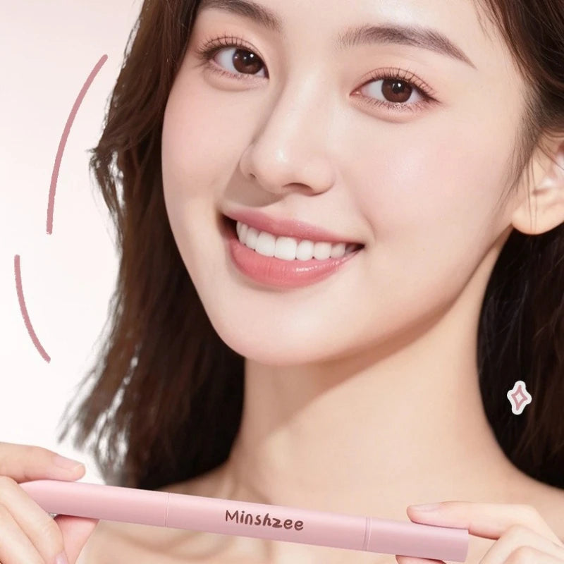 Lying Silkworm Eyeliner Pen Under Eye Highlight & Shadow 2 in 1, Waterproof Smudge-Proof Eye Makeup, with Blending Sponge Tip Qme