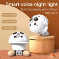 USB Panda Artificial Smart Voice Controlled Night Light Bedside Qme 1pc