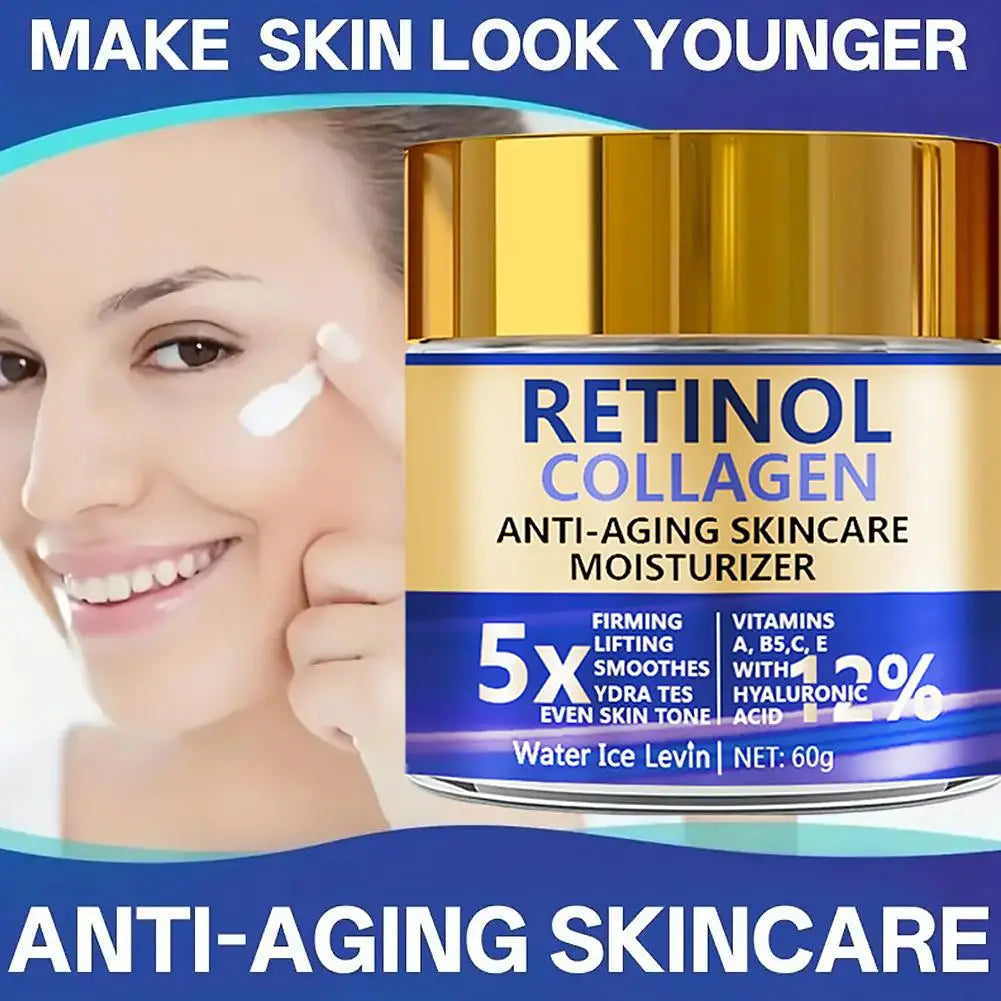 Retinol Collagen Cream Face Moisturizer Women Men Moisturizing Qme