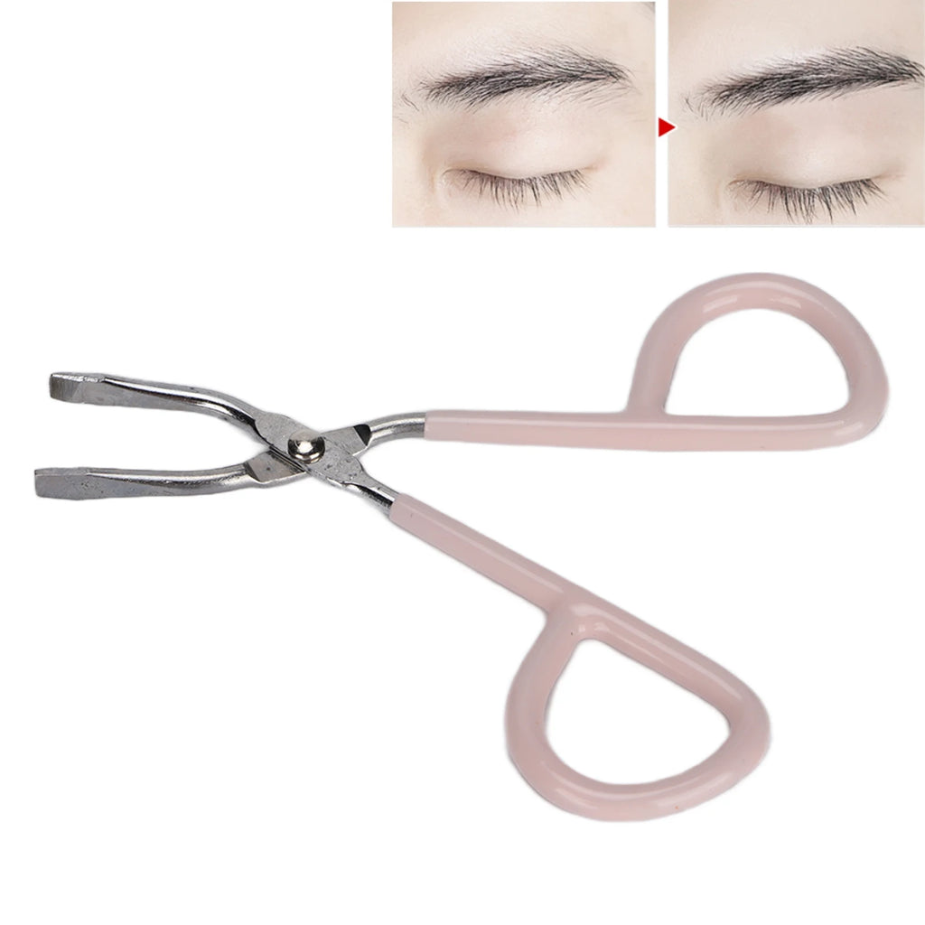 Hair Removal Clip Y0309 Eyebrow Tweezers Stainless Steel Hair Removal Clip with Grinding Handle for Eyebrow Hair Beard Removal Qme