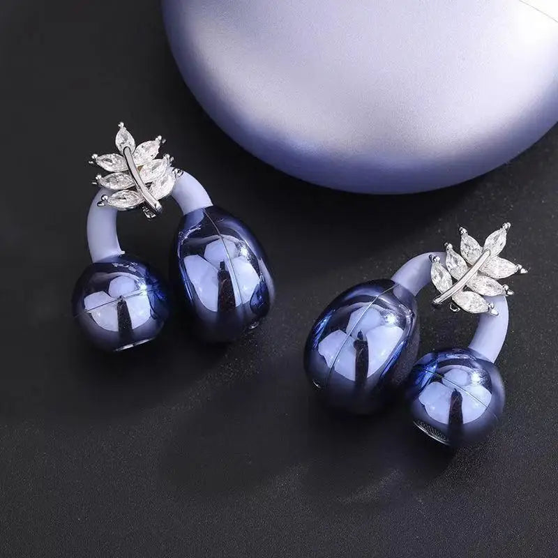 Flower Earphone Rhinestone Buckle Detachable Bluetooth Headset Clip Qme A 1PC