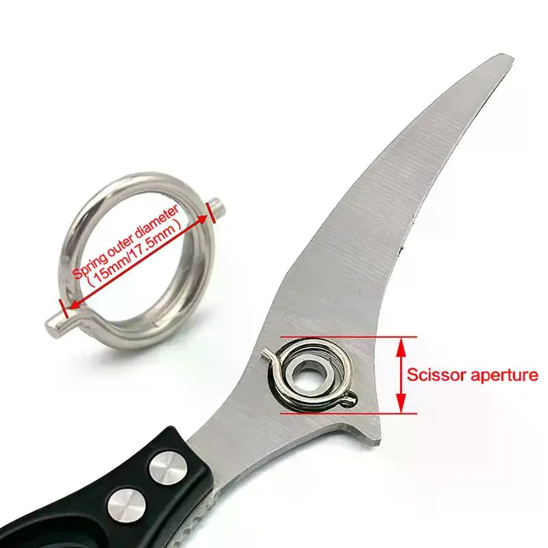 5/10Pcs Chicken Bone Scissors Accessories Spring Wire Diameter 1.8mm/2mm Stainless Steel Torsion Spring Qme