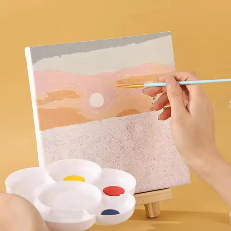 Detail Painting Brushes Professional Round Flat Nylon Hair Watercolor Qme