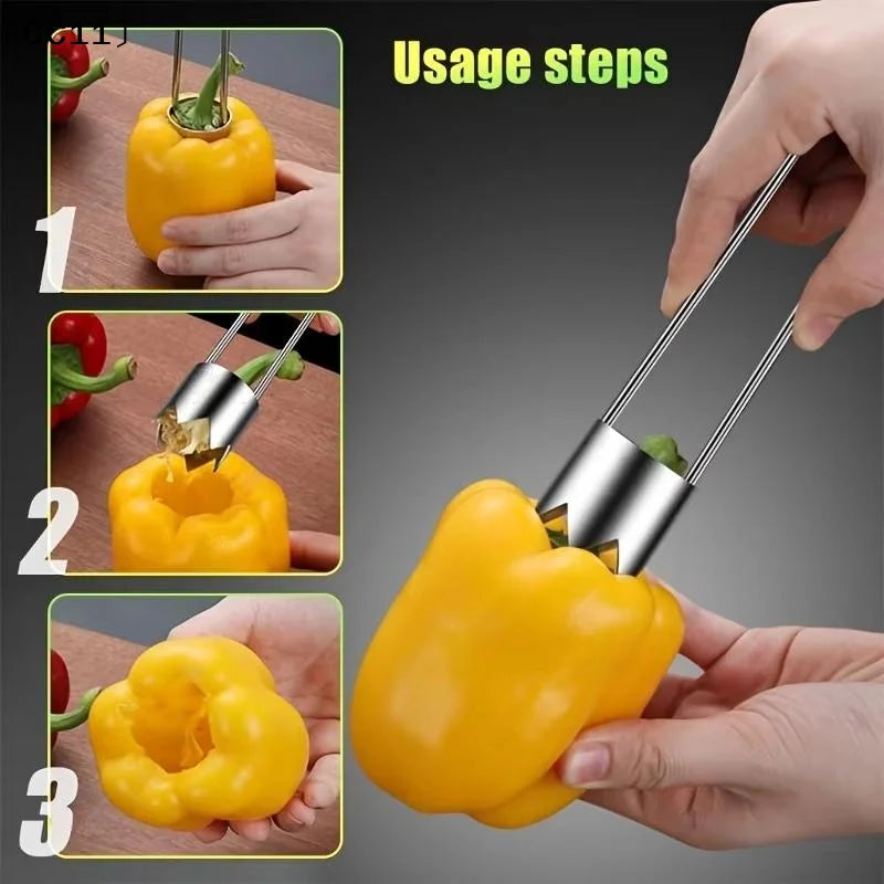 Stainless Steel Corers Portable Core Remover Fruit Vegetable Qme