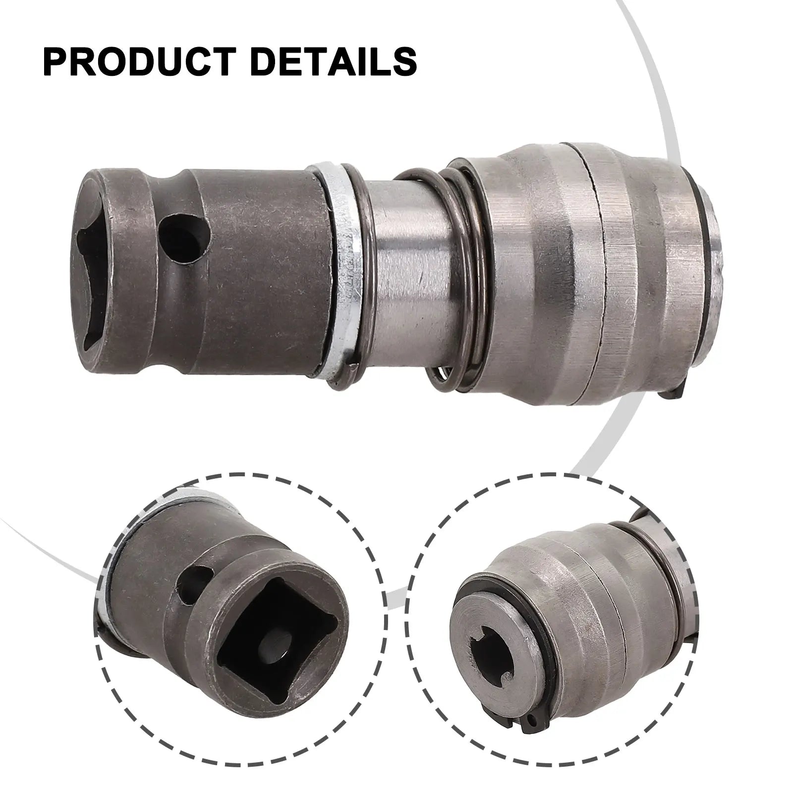 Electric Hammer Conversion Adapter For Drill Holes In Walls Bricks Round/ Square For Drilling Workshop Equipment 65.5*28mm Qme