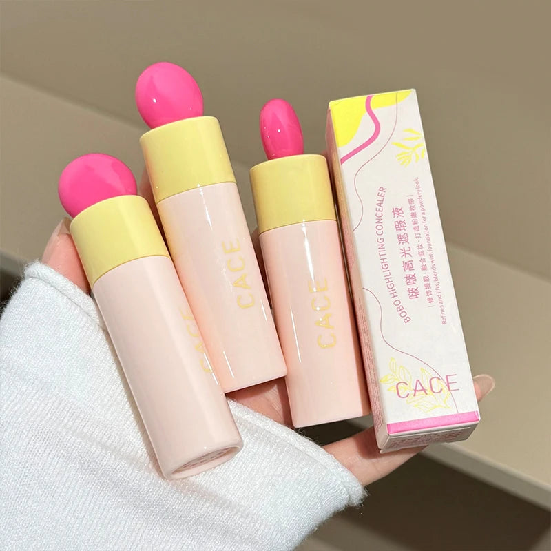 CACE 3 Colors Liquid Concealer Moisturizing Waterproof Full Cover Face Acne Dark Circles Concealer Cream Nourishing Cosmetics Qme