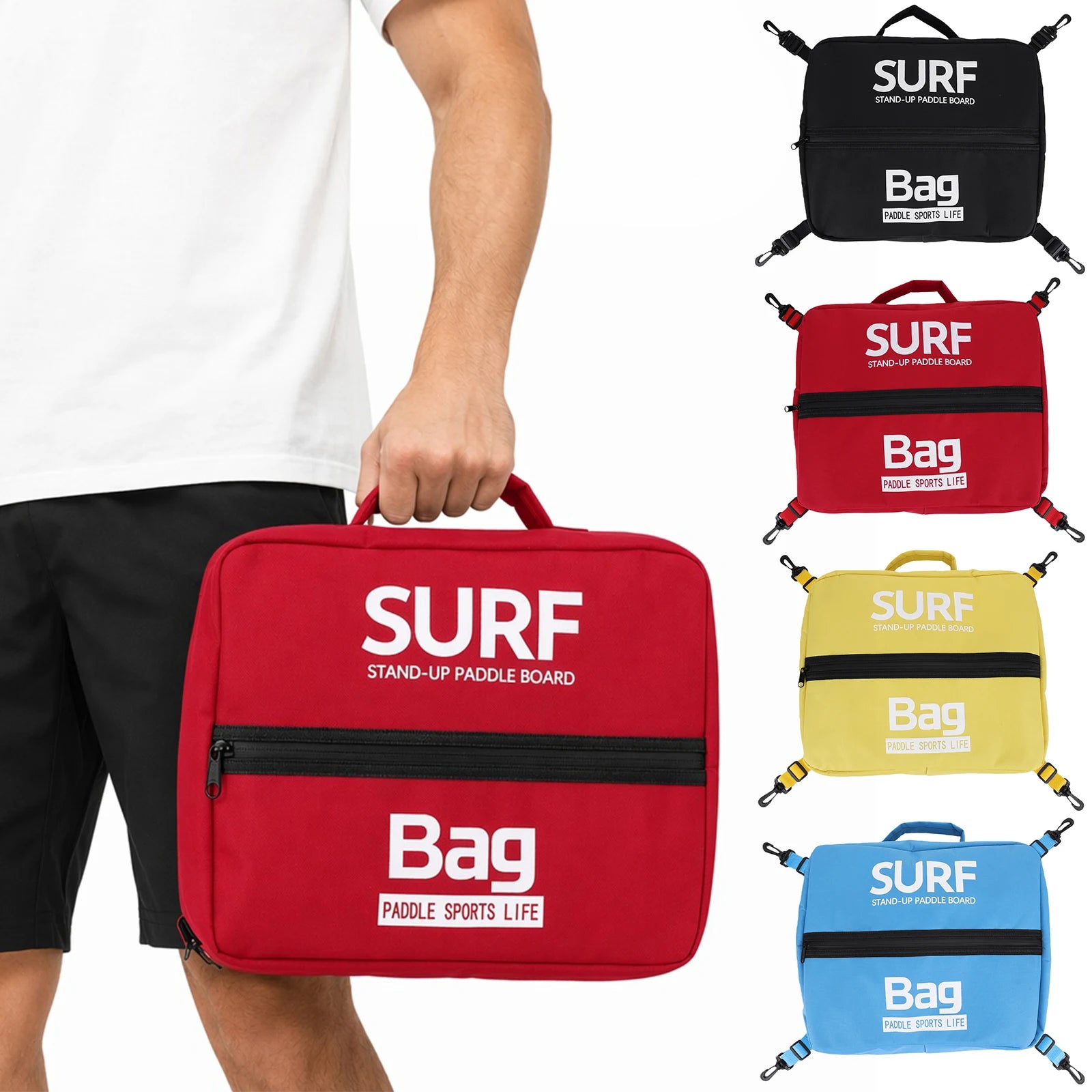 Kayak Paddle Board Deck Bag with Fixing Buckle Stand Up Paddle Board Storage Bags Adjustable Food Storage Pack Surfing Equipment Qme
