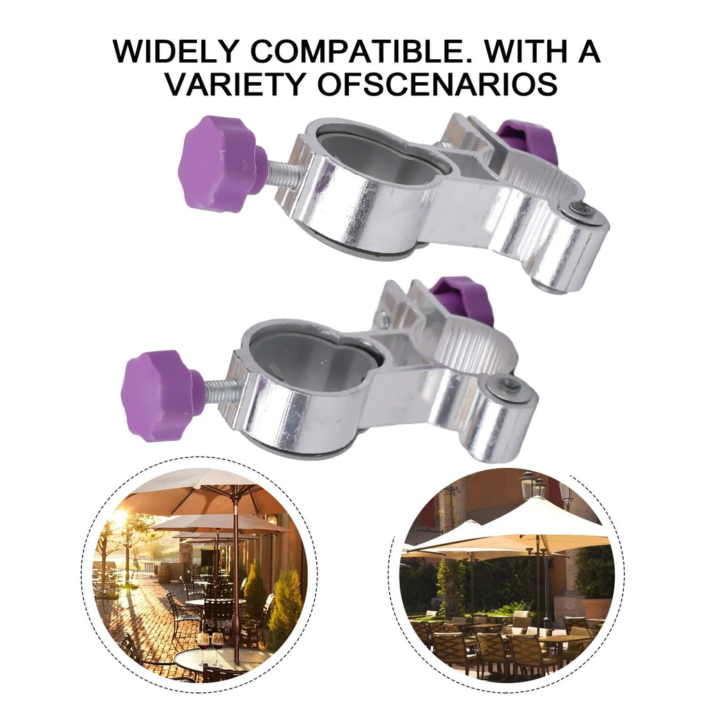 2Pcs Fixed Clip Brackets Clip On Mount Umbrella Hole 25mm For Garden Chair Parasol Patio Balcony Deck Umbrella Holder Qme