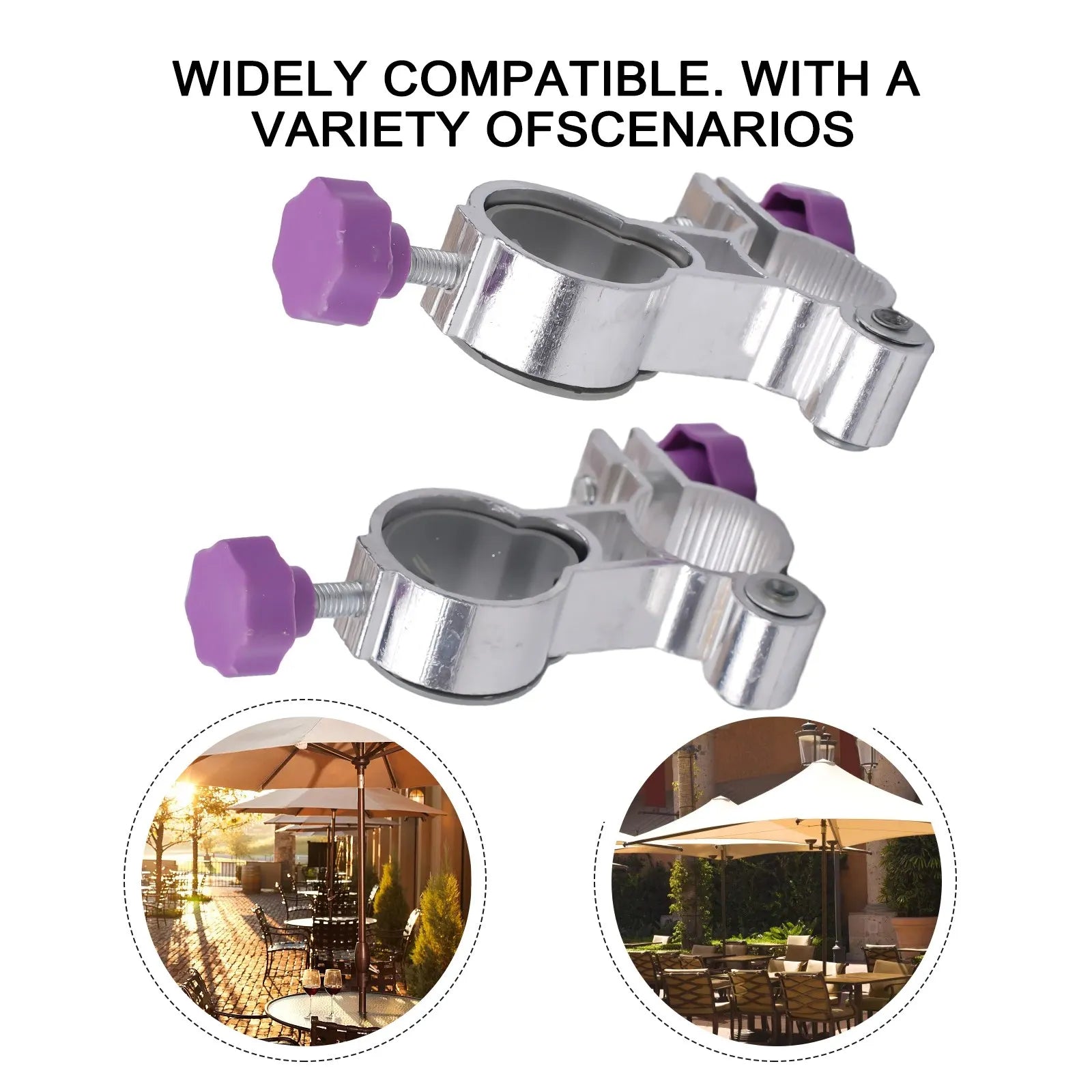 2Pcs Fixed Clip Brackets Clip On Mount Umbrella Hole 25mm For Garden Chair Parasol Patio Balcony Deck Umbrella Holder Qme