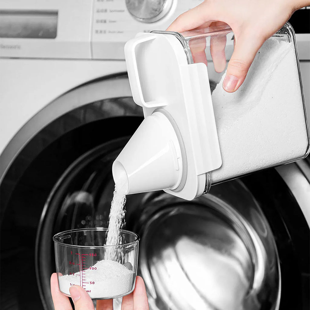 Laundry Detergent Dispenser for Laundry Room Orgnization and Storage 1100/1800/2300ml Laundry Powder Softener Container Qme