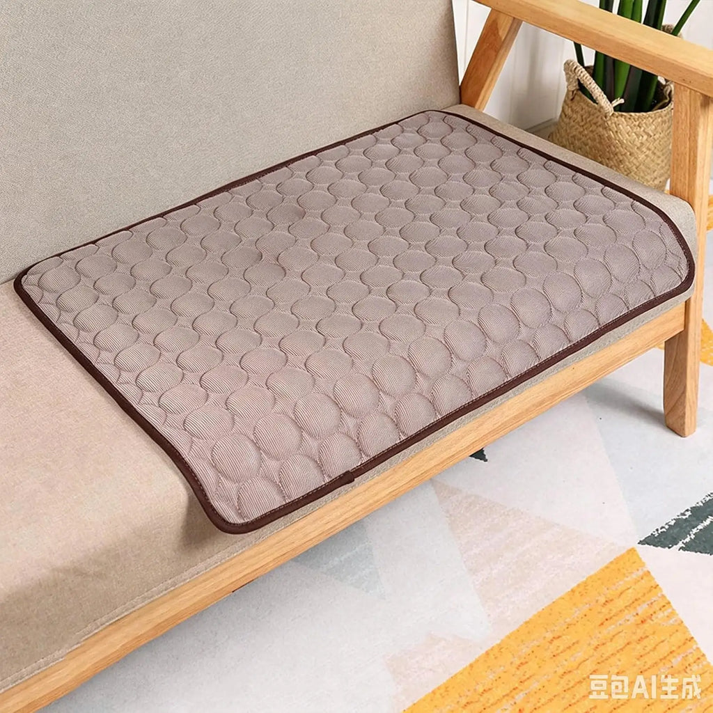 Dog Cooling Mat Washable Sleeping Rug 100x75cm Self Cooling Pet Mat For Small Medium Large Dog Kitten Crate Kennel Floor Sofa Qme