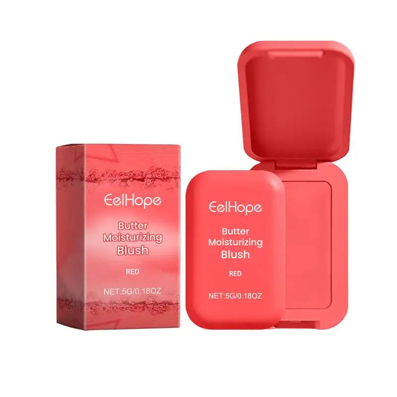 Butter Cream Blush Moisturizing Long Lasting Pink Powder Natural Qme Red
