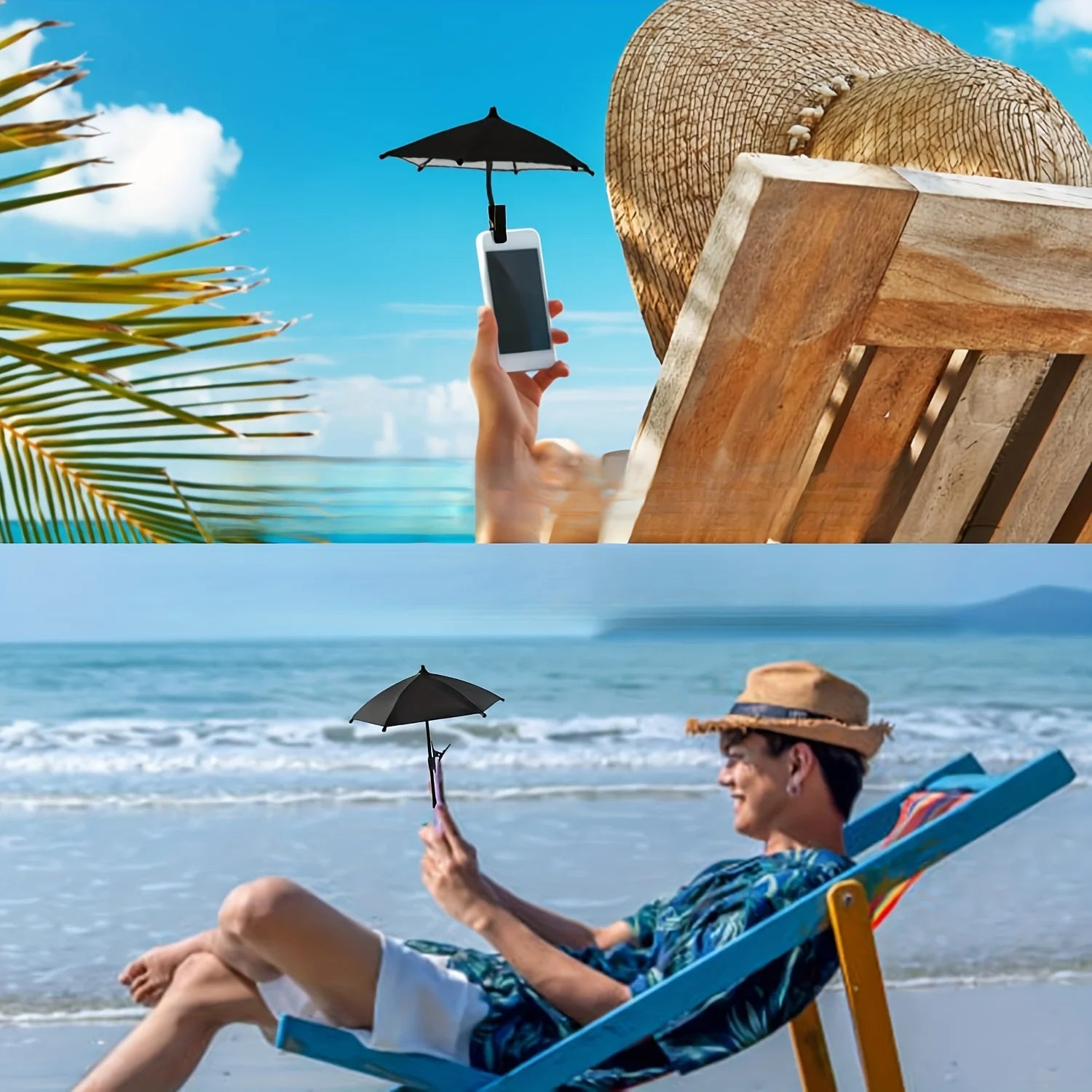 1pc mobile phone mini sunshade, can block sunlight and rain for outdoor activities, easy to use without the need for electricity Qme
